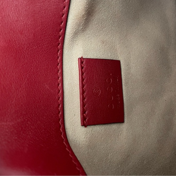 Gucci Super Mini Marmont bag, red - Picture 6 of 11